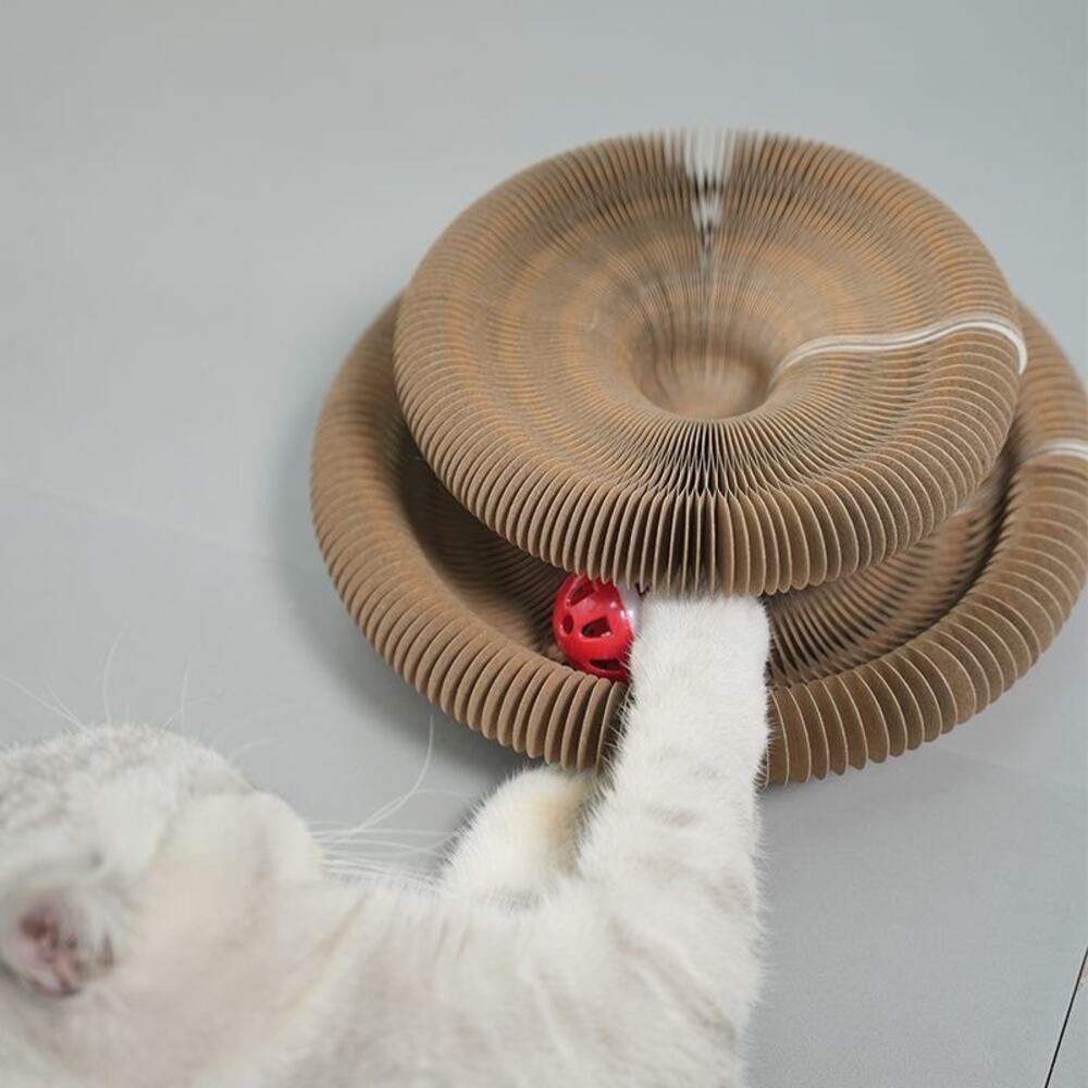 Accordion Magic Organ Cat Scratching Board Toy Kitty Kurlz Ball Scratch Pad